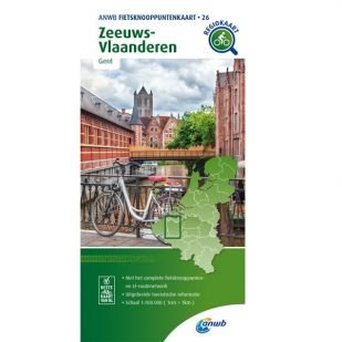 ANWB Fietsknooppuntenkaart 26 Zeeuws Vlaanderen - Gent Binnenland 