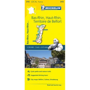 Michelin 315 Bas-Rhin, Haut-Rhin, Territoire-De-Belfo