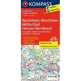 KP3706 Radkarte Nordrhein-Westfalen Mitte/Süd – Hessen Nordwest !
