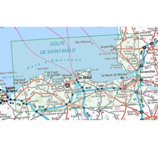 IGN Normandie: Bretagne: Saint Malo - Côte d'Emeraude - Mont Saint-Michel (37) - Wandel- en fietskaart