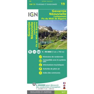 IGN Gavarnie Néouvielle Luchonnais Pic du Midi de Bigorre (19) - Wandel- en fietskaart