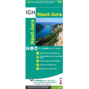 IGN Parc naturel régional Haut-Jura (12) - Wandel- en fietskaart