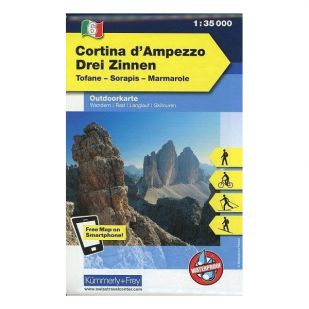 KF6 Cortina d'Ampezzo Drei Zinnen Outdoorkaart
