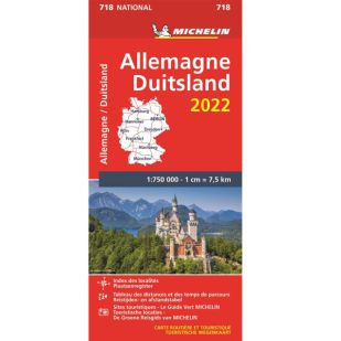 Michelin 718 Wegenkaart - Duitsland 2022 !