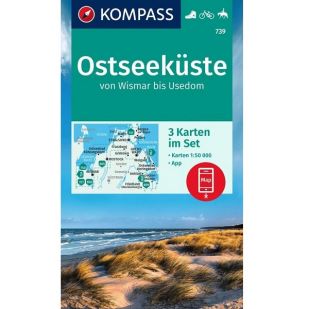 KP739 Ostseeküste Von Wismar Bis Usedom, 3 Karten