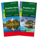 F&B Kroatië Noord en Zuid (2 kaarten - dubbelzijdig) !