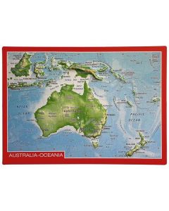 Ansichtkaart Australië met reliëf 