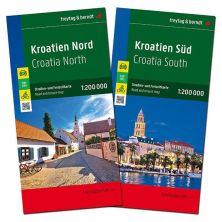 F&B Kroatië Noord en Zuid (2 kaarten - dubbelzijdig) 