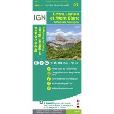 IGN Top 75: Entre Léman et Mont Blanc (07) - Wandel- en Fietskaart