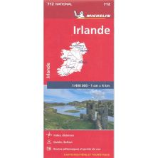 Michelin 712 Wegenkaart  Ierland 