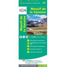 IGN Top 75: Massif de la Vanoise (03) - Wandel- en Fietskaart