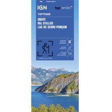 IGN Top 75: Ubaye, Val d'Allos, Lac de Serre-Poncon 750008 - Wandel- en fietskaart