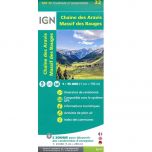 IGN Top 75: Chaine des Aravis - Massif des Bauges  - Provence (32) Wandel- en Fietskaart