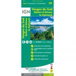 IGN Top 75: Vosges du Sud Ballon d'Alsace le Hohneck - Vogezen (28) - Wandel- en Fietskaart