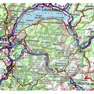 IGN Top 75: Entre Léman et Mont Blanc (07) - Wandel- en Fietskaart