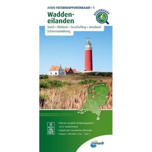 ANWB Fietsknooppuntenkaart 01 Waddeneilanden