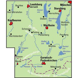 Bayerische Seen (Regionalkarte)