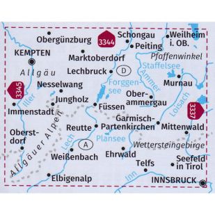 KP3350 Füssen - Garmisch Partenkirchen - Ammergau - Wettersteingebirge 