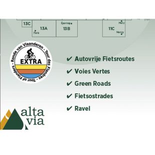 Alta Via Fietskaarten 5A en 5B Oost-Vlaanderen & Henegouwen