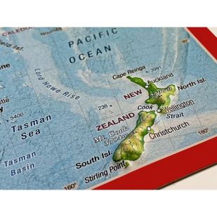 Ansichtkaart Australië met reliëf 