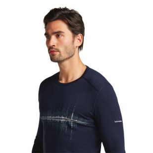 Icebreaker Men 200 Oasis Long Sleeve - Snow Wave