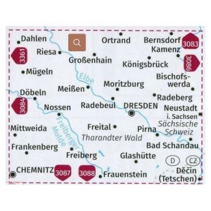 KP3371 Dresden / Meißen / Riesa / Westliche Sächsische Schweiz / Elbe Radweg !