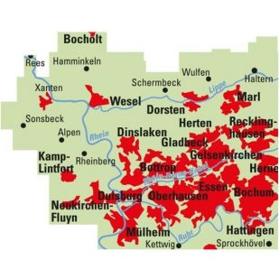 Radrevier Ruhr West (Regionalkarte)