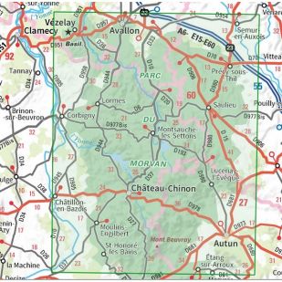 IGN Top 75: Morvan (25) - Wandel- en Fietskaart