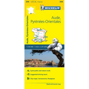 Michelin 344 Aude Pyrénées Orientales