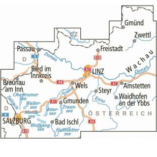 ÖS 1/ Österreich Donautal Salzburg fahrradkarte