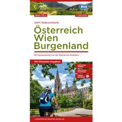 ÖS 2 / Österreich Wien Burgenland ADFC-Radtourenkarte